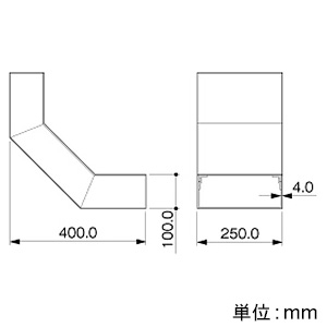 マサル工業 【受注生産品】内大マガリ 2510型 ホワイト 《エルダクト付属品》 【受注生産品】内大マガリ 2510型 ホワイト 《エルダクト付属品》 LDU2222 画像2