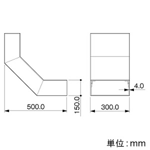 マサル工業 【受注生産品】内大マガリ 3015型 グレー 《エルダクト付属品》 【受注生産品】内大マガリ 3015型 グレー 《エルダクト付属品》 LDU2331 画像2