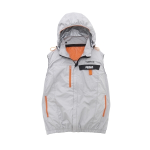 電材堂 空調服 空調ベスト サイズ:M グレー ファン/バッテリー別売 FAN03M