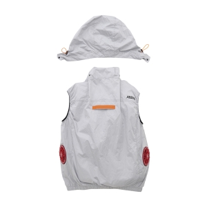 電材堂 空調服 空調ベスト サイズ:L グレー  ファン/バッテリー別売 ベストタイプ空調服 L グレー ファン別売 FAN03L 画像2
