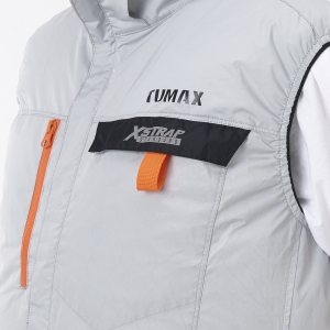 電材堂 空調服 空調ベスト サイズ:L グレー  ファン/バッテリー別売 ベストタイプ空調服 L グレー ファン別売 FAN03L 画像5