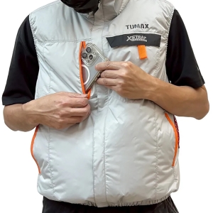 電材堂 空調ベスト サイズ:XL グレー 12V強力ファン 付きセット バッテリー別売り 空調ベスト サイズ:XL グレー 12V強力ファン 付きセット バッテリー別売り FAN03XL_set 画像2