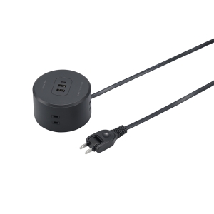ヤザワ 丸型タップ4個口PD20W0.5m黒 H47005PD20BK