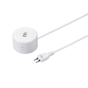 ヤザワ 丸型タップ4個口PD20W1.5m白 H47015PD20WH