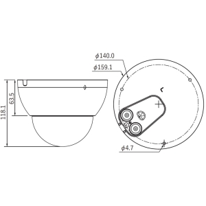 マザーツール 5メガピクセル 防水バレット型IPカメラ H.265圧縮規格対応 5メガピクセル 防水バレット型IPカメラ H.265圧縮規格対応 IP-5B21 画像2