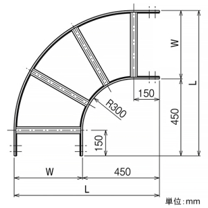 ネグロス電工 【受注生産品】L形分岐ラック SRタイプ BLC方式 組立式 幅200mm ステンレス製 【受注生産品】L形分岐ラック SRタイプ BLC方式 組立式 幅200mm ステンレス製 S-SRL20 画像2