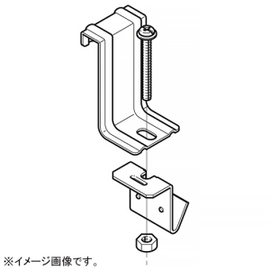 ネグロス電工 アングル用振れ止め金具 SRタイプ フランジ厚4〜8mm用 適合山形鋼40・50・60・65mm 高耐食性めっき鋼板製 SD-SRS10