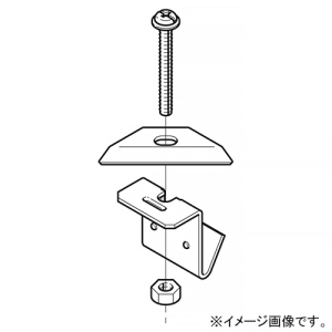 ネグロス電工 アングル用振れ止め金具 SR・QRタイプ 適合フランジ厚4〜8mm 合山形鋼40・50・60・65mm ステンレス製 S-SNQRS2L