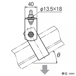 ネグロス電工 斜め吊り金具 SRタイプ 適合吊りボルトW3/8 高耐食性めっき鋼板製 斜め吊り金具 SRタイプ 適合吊りボルトW3/8 高耐食性めっき鋼板製 SD-SRFH1 画像2