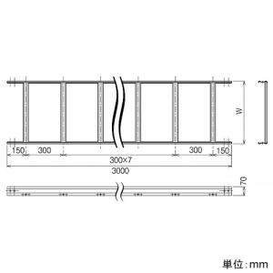ネグロス電工 直線ラック SRタイプ BLC方式 組立式 幅200mm 定尺3m 標準塗装仕様 直線ラック SRタイプ BLC方式 組立式 幅200mm 定尺3m 標準塗装仕様 SRK20 画像2