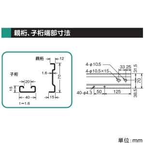 ネグロス電工 直線ラック SRタイプ BLC方式 組立式 幅400mm 定尺3m 標準塗装仕様 直線ラック SRタイプ BLC方式 組立式 幅400mm 定尺3m 標準塗装仕様 SRK40 画像3