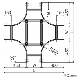 ネグロス電工 【受注生産品】X形分岐ラック SRタイプ BLC方式 組立式 幅200mm 標準塗装仕様 【受注生産品】X形分岐ラック SRタイプ BLC方式 組立式 幅200mm 標準塗装仕様 SRKX20 画像2