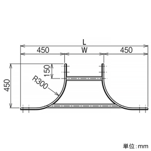 ネグロス電工 特殊T形分岐ラック QRタイプ BLC方式 幅1200mm 標準塗装仕様 特殊T形分岐ラック QRタイプ BLC方式 幅1200mm 標準塗装仕様 QRZT120G 画像2
