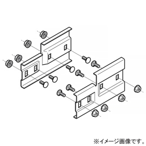 ネグロス電工 段違い継ぎ金具 ノンボンドタイプ SR・QRタイプ 幅100mm 左右組 標準塗装仕様 SQRD1