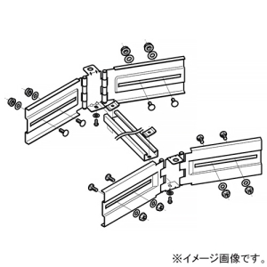 ネグロス電工 子桁付水平自在継ぎ金具 QRタイプ 適合ラック幅200〜1000mm 標準塗装仕様 QRB2