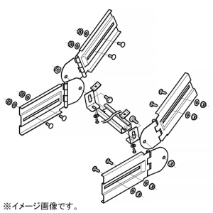 ネグロス電工 【受注生産品】子桁付上下左右自在継ぎ金具 QRタイプ 適合ラック幅1200mm 溶融亜鉛めっき仕上げ Z-QRB3G