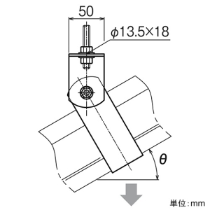 ネグロス電工 斜め吊り金具 QRタイプ 適合吊りボルトW3/8 ステンレス製 斜め吊り金具 QRタイプ 適合吊りボルトW3/8 ステンレス製 S-QRFH1 画像2