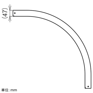 ネグロス電工 【受注生産品】アウトサイド用セパレーター QRタイプ 幅47mm ステンレス製 【受注生産品】アウトサイド用セパレーター QRタイプ 幅47mm ステンレス製 S-QRDFO-3S 画像2