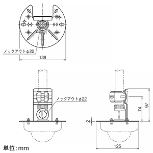 ネグロス電工 ネットワークカメラ取付金具 《カメラック》 電線管・縦配管用 許容静荷重49N(5kgf) ネットワークカメラ取付金具 《カメラック》 電線管・縦配管用 許容静荷重49N(5kgf) SD-NWCV25 画像2