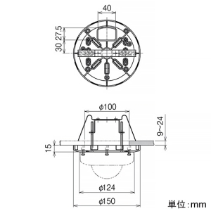 ネグロス電工 ネットワークカメラ取付金具 《カメラック》 二重天井用 許容静荷重19N(2kgf) ネットワークカメラ取付金具 《カメラック》 二重天井用 許容静荷重19N(2kgf) NWCNT1 画像2