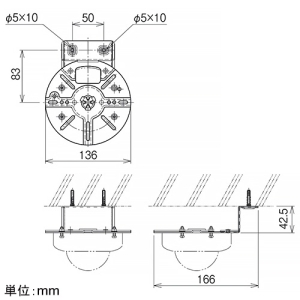 ネグロス電工 ネットワークカメラ取付金具 《カメラック》 天井用 許容静荷重29N(3kgf) 黒 ネットワークカメラ取付金具 《カメラック》 天井用 許容静荷重29N(3kgf) 黒 NWCST1-K 画像2