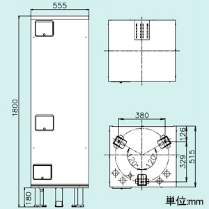 四変テック 【受注生産品】ユノエース でんき温水器 給湯専用 マイコンタイプ 標準圧力型 角型 ワンルームマンションタイプ タンク容量200L 1人家族用 屋外設置タイプ 製品脚位置前1・後2 リモコン別売 【受注生産品】ユノエース でんき温水器 給湯専用 マイコンタイプ 標準圧力型 角型 ワンルームマンションタイプ タンク容量200L 1人家族用 屋外設置タイプ 製品脚位置前1・後2 リモコン別売 SN2-2013KMLB 画像2