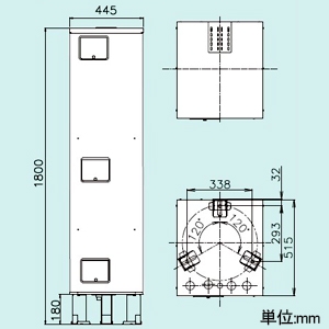 四変テック 【受注生産品】ユノエース でんき温水器 給湯専用 マイコンタイプ 標準圧力型 角型 ワンルームマンションタイプ タンク容量150L 1人家族用 屋外設置タイプ 製品脚位置前2・後1 リモコン別売 【受注生産品】ユノエース でんき温水器 給湯専用 マイコンタイプ 標準圧力型 角型 ワンルームマンションタイプ タンク容量150L 1人家族用 屋外設置タイプ 製品脚位置前2・後1 リモコン別売 SN2-1513KMLB 画像2