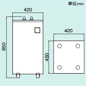 四変テック ユノエース でんき温水器 小型キッチンタイプ 給湯専用 省スペースタイプ マイコンレス 水道直圧力型 屋内設置タイプ タンク容量40L ユノエース でんき温水器 小型キッチンタイプ 給湯専用 省スペースタイプ マイコンレス 水道直圧力型 屋内設置タイプ タンク容量40L SN1-40K5 画像3