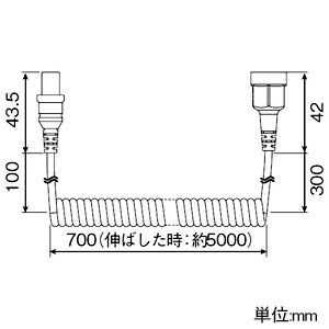 アイホン 延長コード ≪Vi-nurse≫ スパイラル式 ハンド型子機・呼出握りボタン共用 抗菌仕様 コード長70cm 延長コード ≪Vi-nurse≫ スパイラル式 ハンド型子機・呼出握りボタン共用 抗菌仕様 コード長70cm NLR-EA 画像2