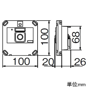 アイホン カメラユニット ≪dearis≫ 壁埋込型 約200万画素 ワイドカメラ搭載 逆光・夜間補正機能付 カメラユニット ≪dearis≫ 壁埋込型 約200万画素 ワイドカメラ搭載 逆光・夜間補正機能付 VJ-KC 画像2