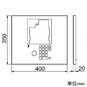 アイホン カメラ付集合玄関機パネル ≪dearis≫ W400×H350mm シルバー カメラ付集合玄関機パネル ≪dearis≫ W400×H350mm シルバー VJW-4035P-S 画像2