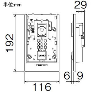 アイホン カメラ付玄関子機 ≪PATMO≫ 玄関パネル対応 壁埋込型 住戸アダプター内蔵 JIS3個用スイッチボックス用 カメラ付玄関子機 ≪PATMO≫ 玄関パネル対応 壁埋込型 住戸アダプター内蔵 JIS3個用スイッチボックス用 GB-DU 画像2