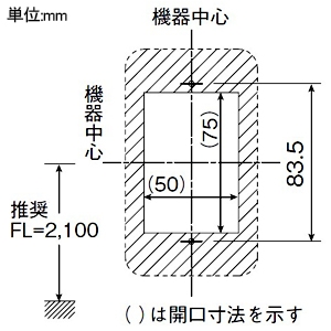アイホン 角型表示灯 ≪Vi-nurse≫ プレート無 屋内専用 壁埋込型 JIS1個用スイッチボックス用 角型表示灯 ≪Vi-nurse≫ プレート無 屋内専用 壁埋込型 JIS1個用スイッチボックス用 NLR-4F 画像3