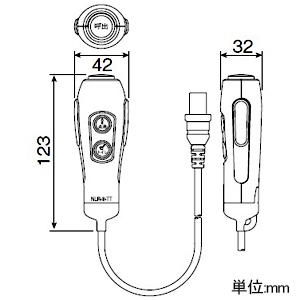 アイホン 呼出握りボタン ≪Vi-nurse≫ 点滴・介助ボタン付 抗菌仕様 コード長約1.5m 呼出握りボタン ≪Vi-nurse≫ 点滴・介助ボタン付 抗菌仕様 コード長約1.5m NLR-8-TT 画像2