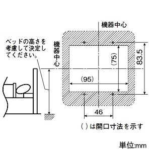 アイホン 埋込型マイクスピーカー 子機 ≪Vi-nurse≫ プレート無し 壁埋込型 JIS2個用スイッチボックス用 埋込型マイクスピーカー 子機 ≪Vi-nurse≫ プレート無し 壁埋込型 JIS2個用スイッチボックス用 NL-MS 画像3
