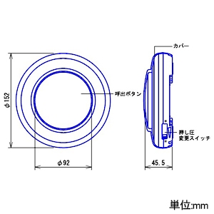 アイホン ワイヤレス呼出ボタンセット NLR-8WTN+NBR-8WRNセット 抗菌仕様 ワイヤレス呼出ボタンセット NLR-8WTN+NBR-8WRNセット 抗菌仕様 NBS-8WN 画像2