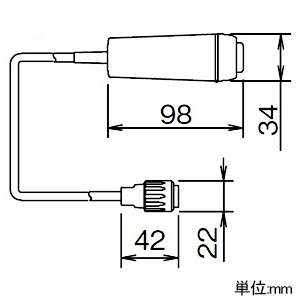アイホン 呼出握りボタン ≪高齢者向け集合住宅システム FAGUS≫ 抗菌仕様 コード長約1.5m 呼出握りボタン ≪高齢者向け集合住宅システム FAGUS≫ 抗菌仕様 コード長約1.5m UBR-8N 画像2