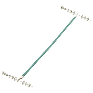 ネグロス電工 アースボンド線 公共建築工事標準仕様 太さ5.5&#13215; 長さ500mm ボルトサイズM6 EBKS55-50-M6