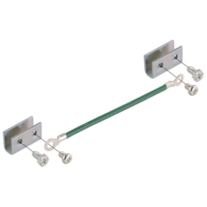 ネグロス電工 カバー用アースボンド線 太さ5.5&#13215; 長さ150mm 金具付 ステンレス製 S-EBCV55-15