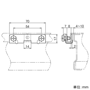 ネグロス電工 ラックカバー用アース金具 ステンレス製 ラックカバー用アース金具 ステンレス製 S-EBCV2 画像2