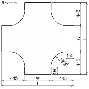 ネグロス電工 【受注生産品】X形分岐カバー 適合ラック幅1200mm 標準塗装仕様 【受注生産品】X形分岐カバー 適合ラック幅1200mm 標準塗装仕様 CVX120G 画像2