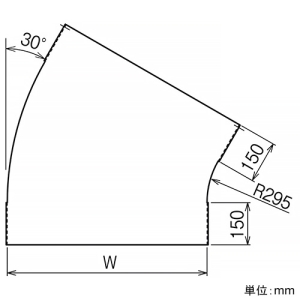 ネグロス電工 【受注生産品】水平ベンドカバー 角度30° 適合ラック幅200mm 標準塗装仕様 【受注生産品】水平ベンドカバー 角度30° 適合ラック幅200mm 標準塗装仕様 CVA230 画像2