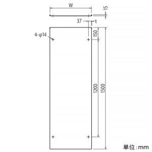 ネグロス電工 立上りカバー SD-CVVH□1専用 適合ラック幅800mm 標準塗装仕様 立上りカバー SD-CVVH□1専用 適合ラック幅800mm 標準塗装仕様 CV80P 画像2