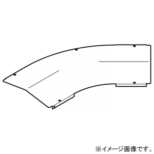 ネグロス電工 【受注生産品】水平ベンド屋根形カバー SR・QRタイプ 角度45° 適合ラック幅800mm ステンレス製 S-CVA845Y