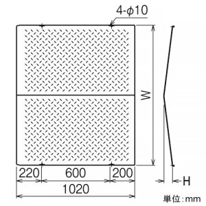 ネグロス電工 直線屋根形カバー ノンスリップタイプ 適合ラック幅1200mm 直線屋根形カバー ノンスリップタイプ 適合ラック幅1200mm SD-CV120NSY1000 画像2