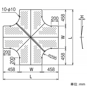 ネグロス電工 X形分岐屋根形カバー ノンスリップタイプ 適合ラック幅300mm X形分岐屋根形カバー ノンスリップタイプ 適合ラック幅300mm SD-CVX30NSY 画像2