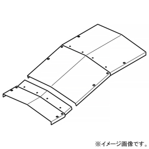 ネグロス電工 【受注生産品】上下ベンド屋根形カバー 角度15° 適合ラック幅300mm ステンレス製 S-CVZV315Y