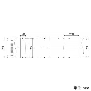 ネグロス電工 【受注生産品】上下ベンド屋根形カバー 角度15° 適合ラック幅600mm ステンレス製 【受注生産品】上下ベンド屋根形カバー 角度15° 適合ラック幅600mm ステンレス製 S-CVZV615Y 画像2