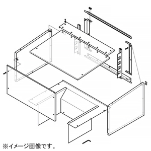 ネグロス電工 【受注生産品】組立式フードボックス 適合ラック幅600mm 高耐食性めっき鋼板製 SD-FBK60D