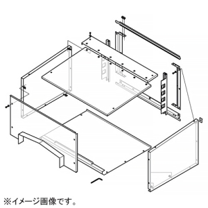 ネグロス電工 【受注生産品】組立式フードボックス 前取出しタイプ QRタイプ 適合ラック幅500mm 高耐食性めっき鋼板製 SD-QRFBF50D